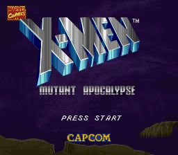 X-Men - Mutant Apocalypse (Europe) Title Screen